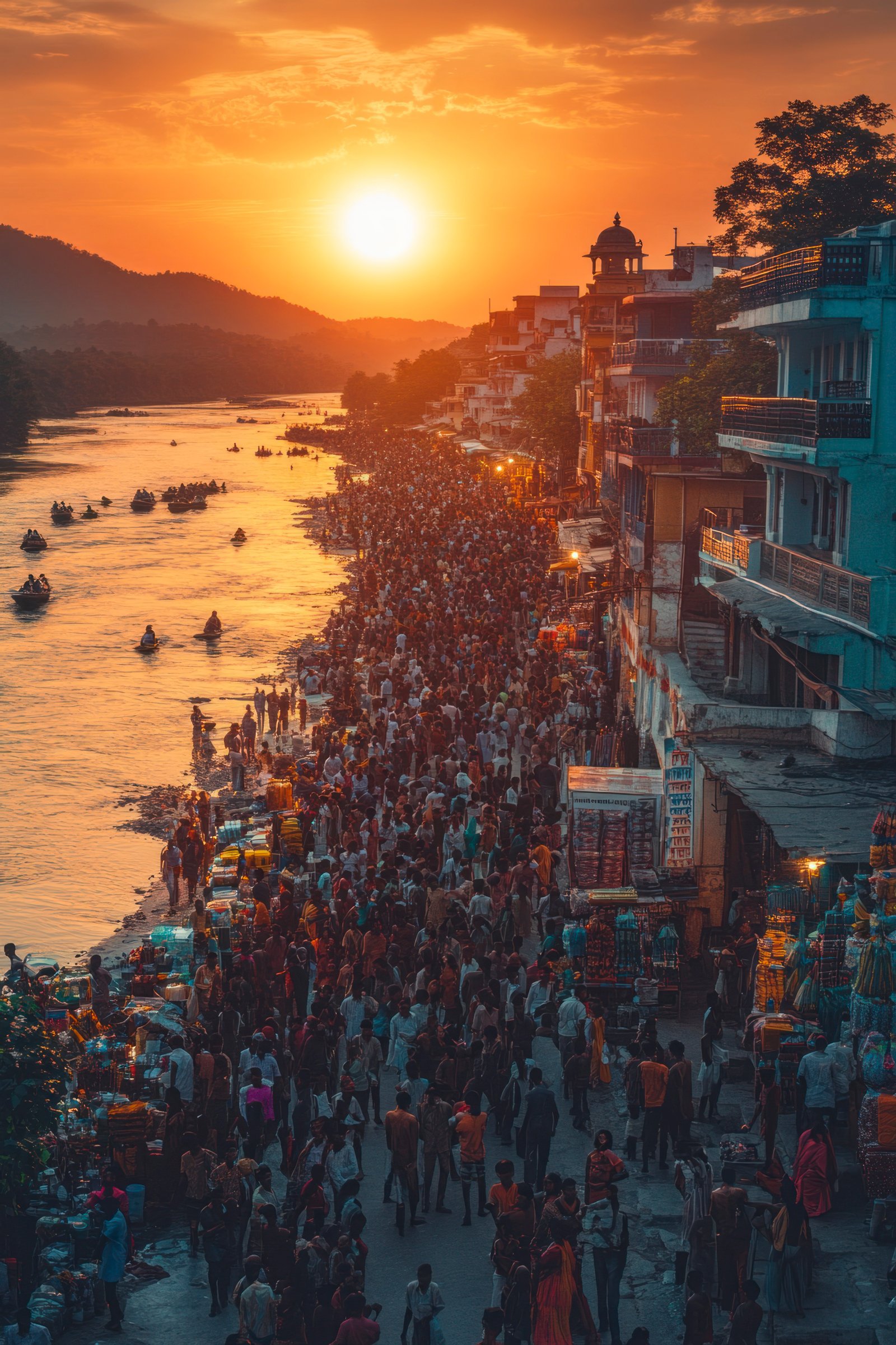 Banaras Ghats Sunset